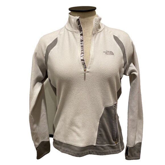 The North Face Flight Series Womens White/Gray 1/2 Zip Pullover Small - Picture 1 of 15